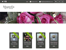 Tablet Screenshot of magnoliaflorist.co.uk